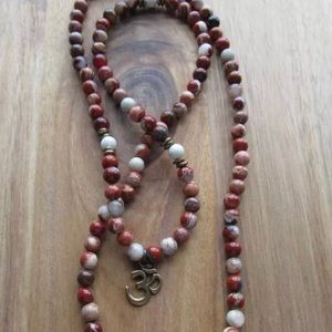 ✨NEW✨Red Jasper + White Magnesite prayer necklace